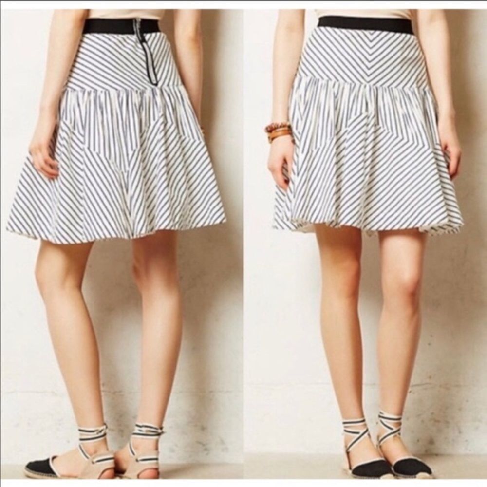 Anthropologie cotton Maeve high waist skirt